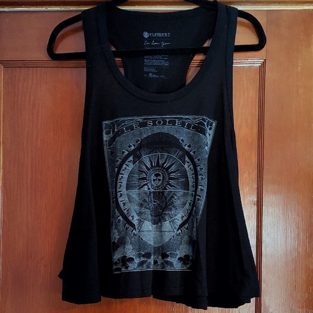 Flowy Black Tank By Element Size Medium